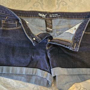 Mossimo Blue Mid-Rise Denim Shorts